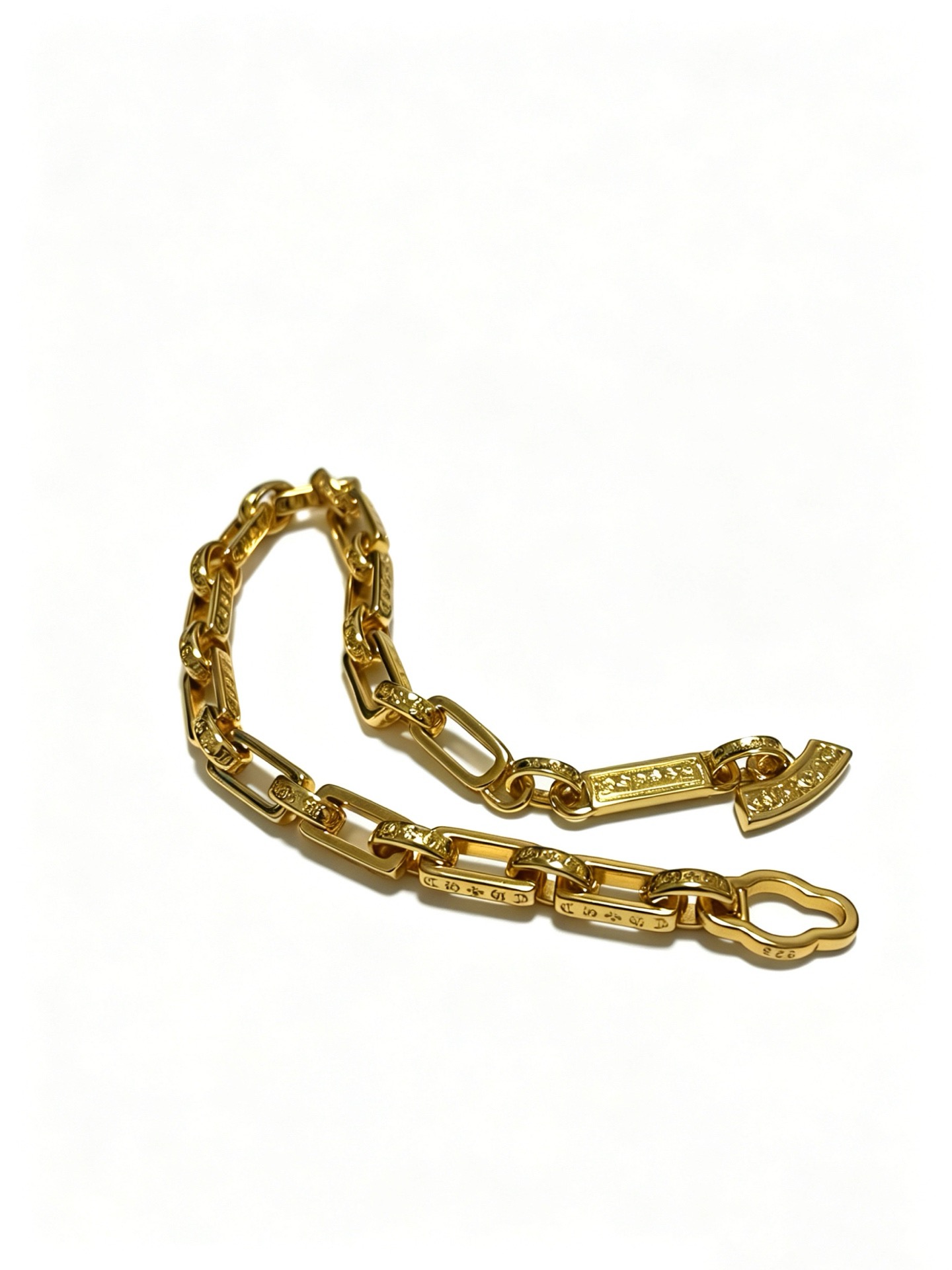 Chrome Hearts Classic Vintage Cross-Pattern Polished Cuban Bracelet - Image 3