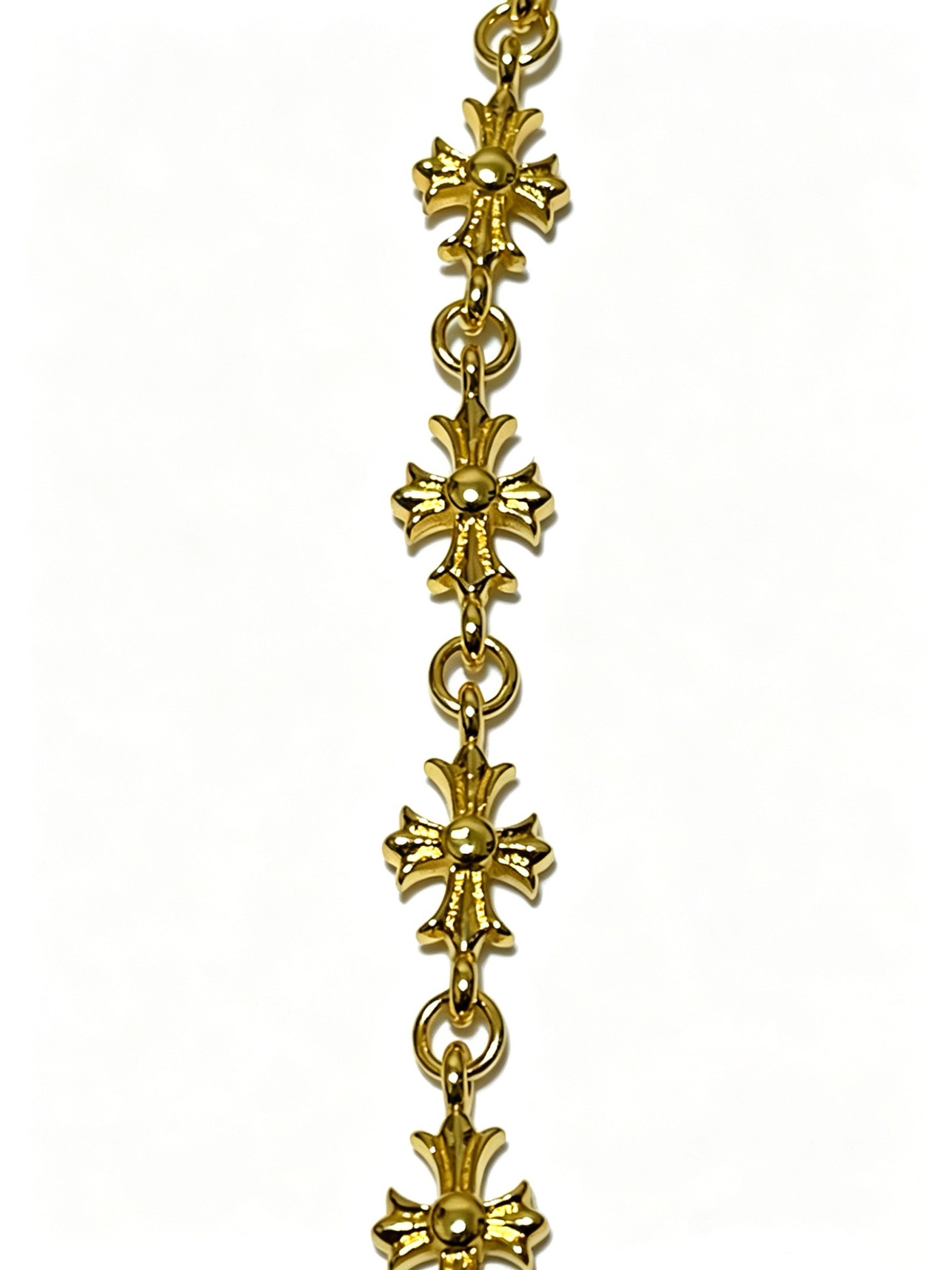 Chrome Hearts Classic Vintage Cross-Pattern Polished Cuban Bracelet - Image 5