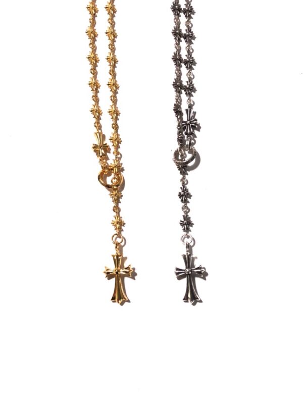 Chrome Hearts Cross Necklace with Interlocking Rings