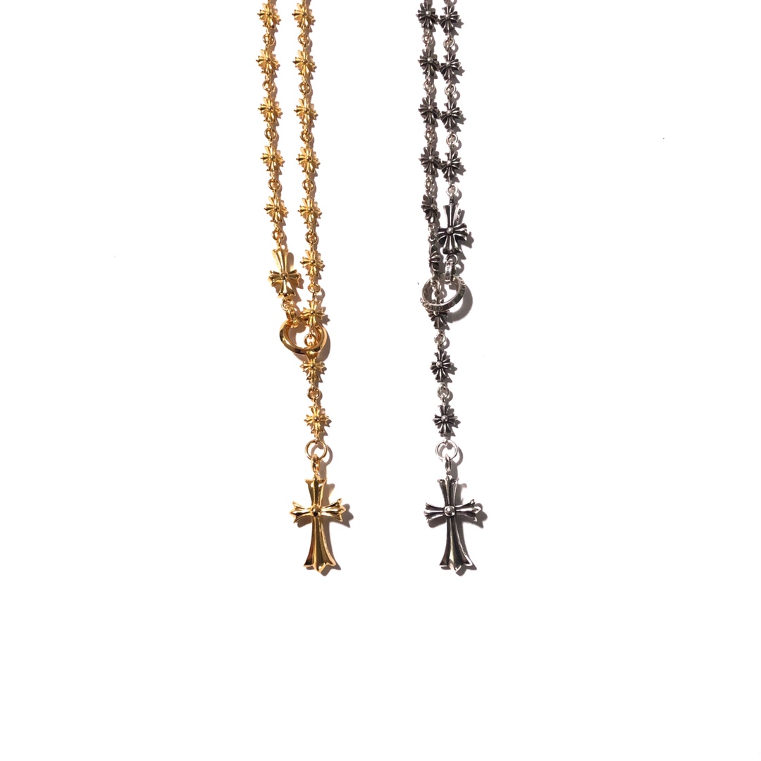 Chrome Hearts Cross Necklace with Interlocking Rings