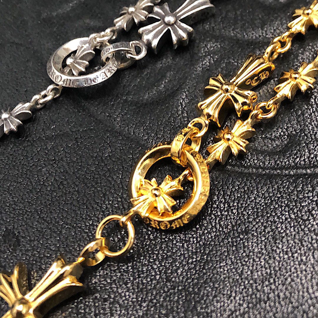 Chrome Hearts Cross Necklace with Interlocking Rings - Image 5