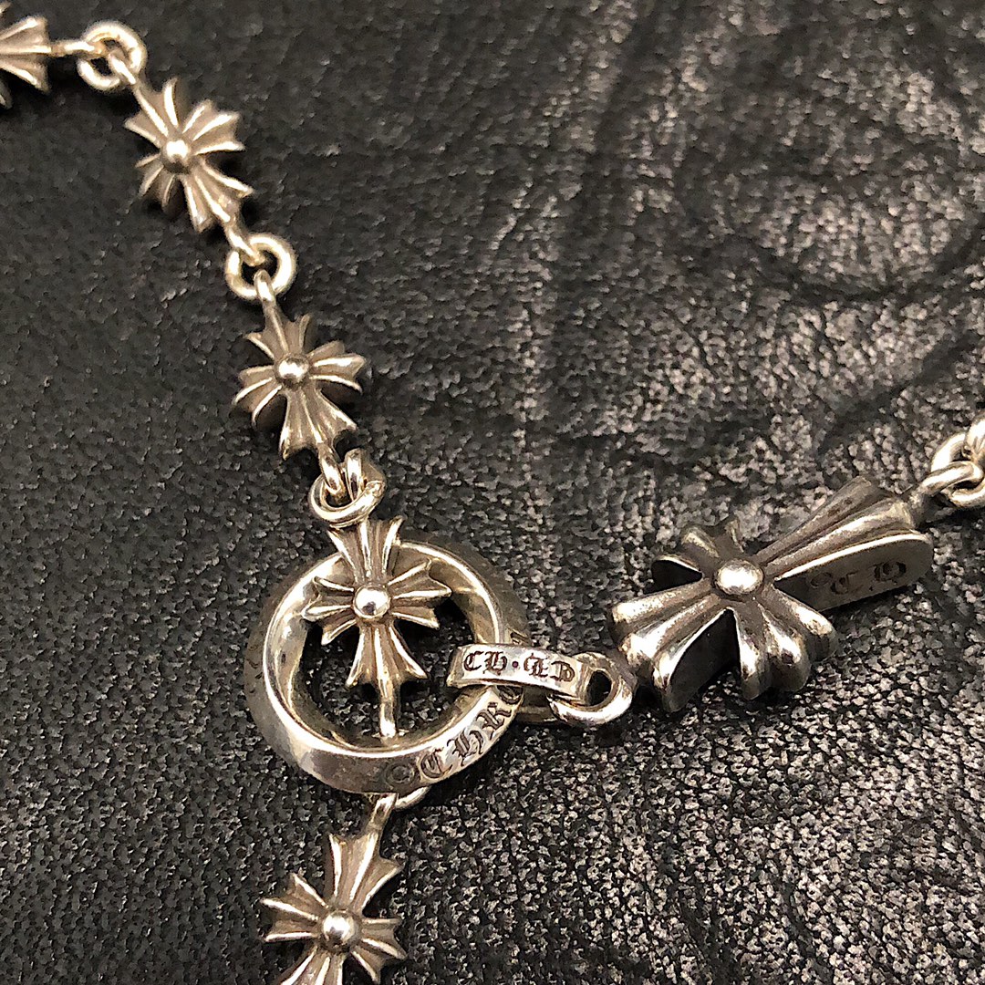 Chrome Hearts Cross Necklace with Interlocking Rings - Image 6