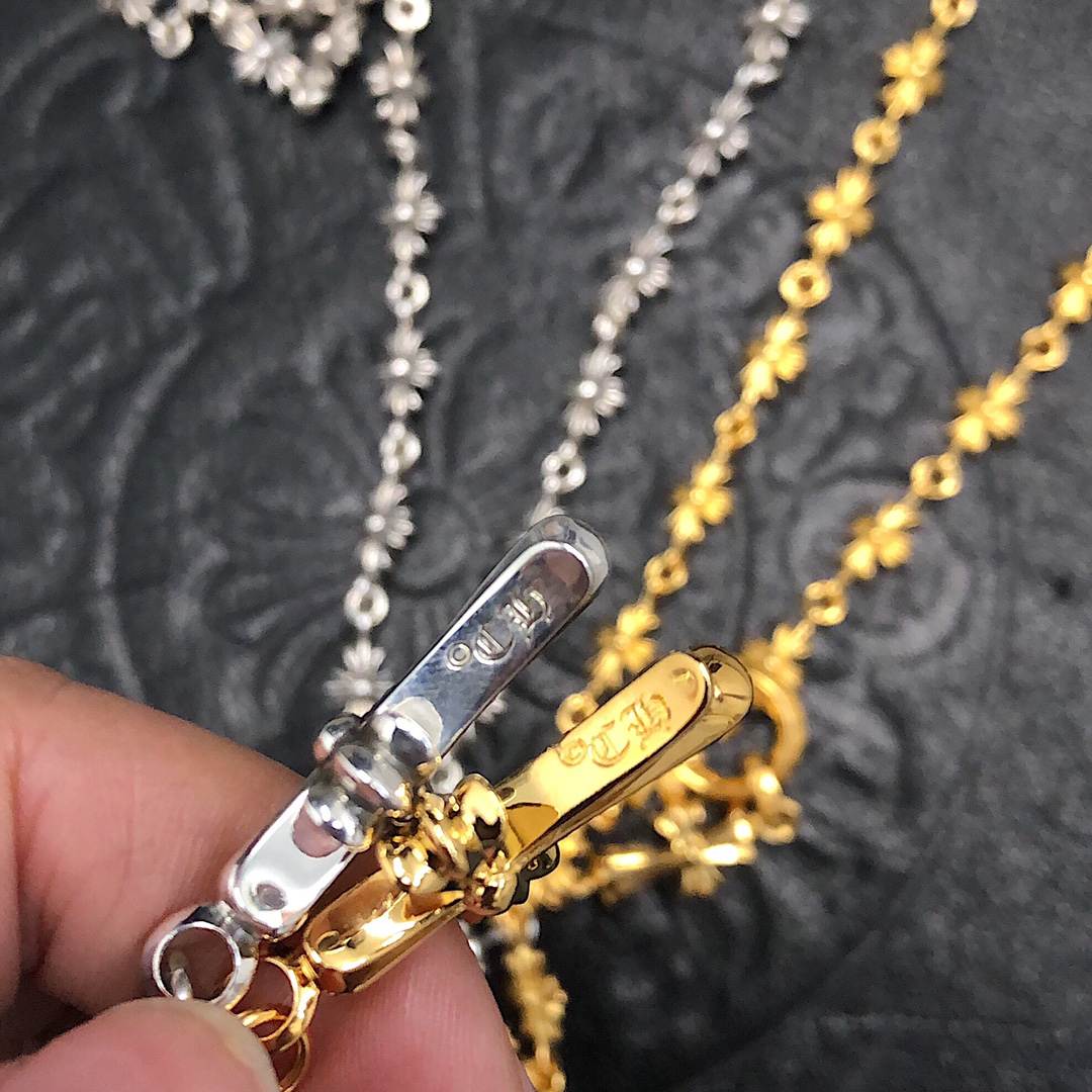 Chrome Hearts Cross Necklace with Interlocking Rings - Image 7