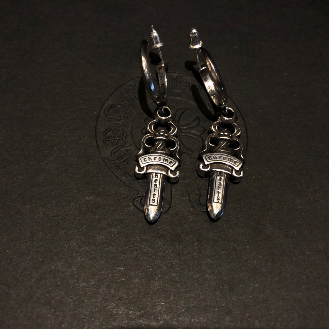 Chrome Hearts Large Sword Earrings - Image 3