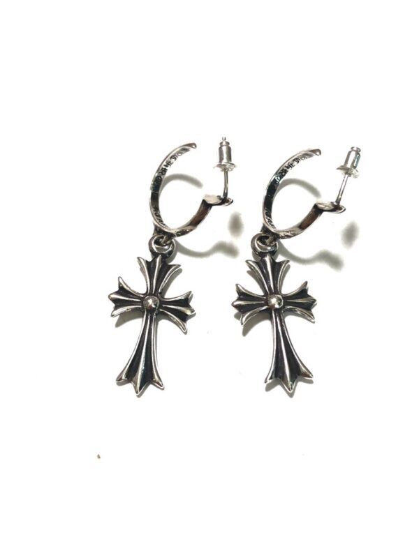 Chrome Hearts Large Cross Stud Earrings