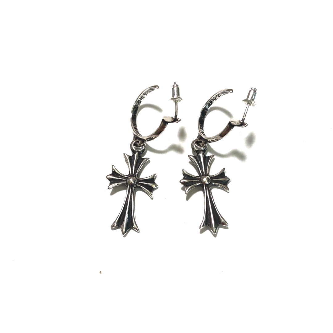 Chrome Hearts Large Cross Stud Earrings