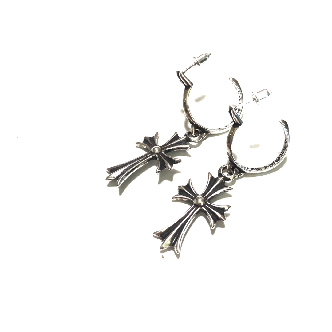 Chrome Hearts Large Cross Stud Earrings - Image 2