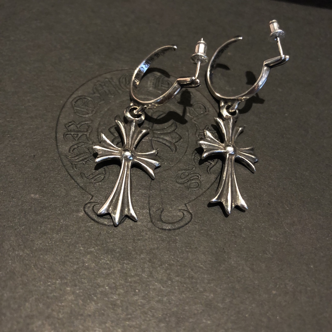 Chrome Hearts Large Cross Stud Earrings - Image 3