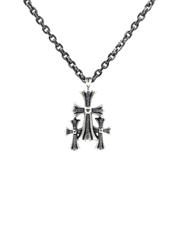 Chrome Hearts Thirty-Character Cross with Gemstone Inlays