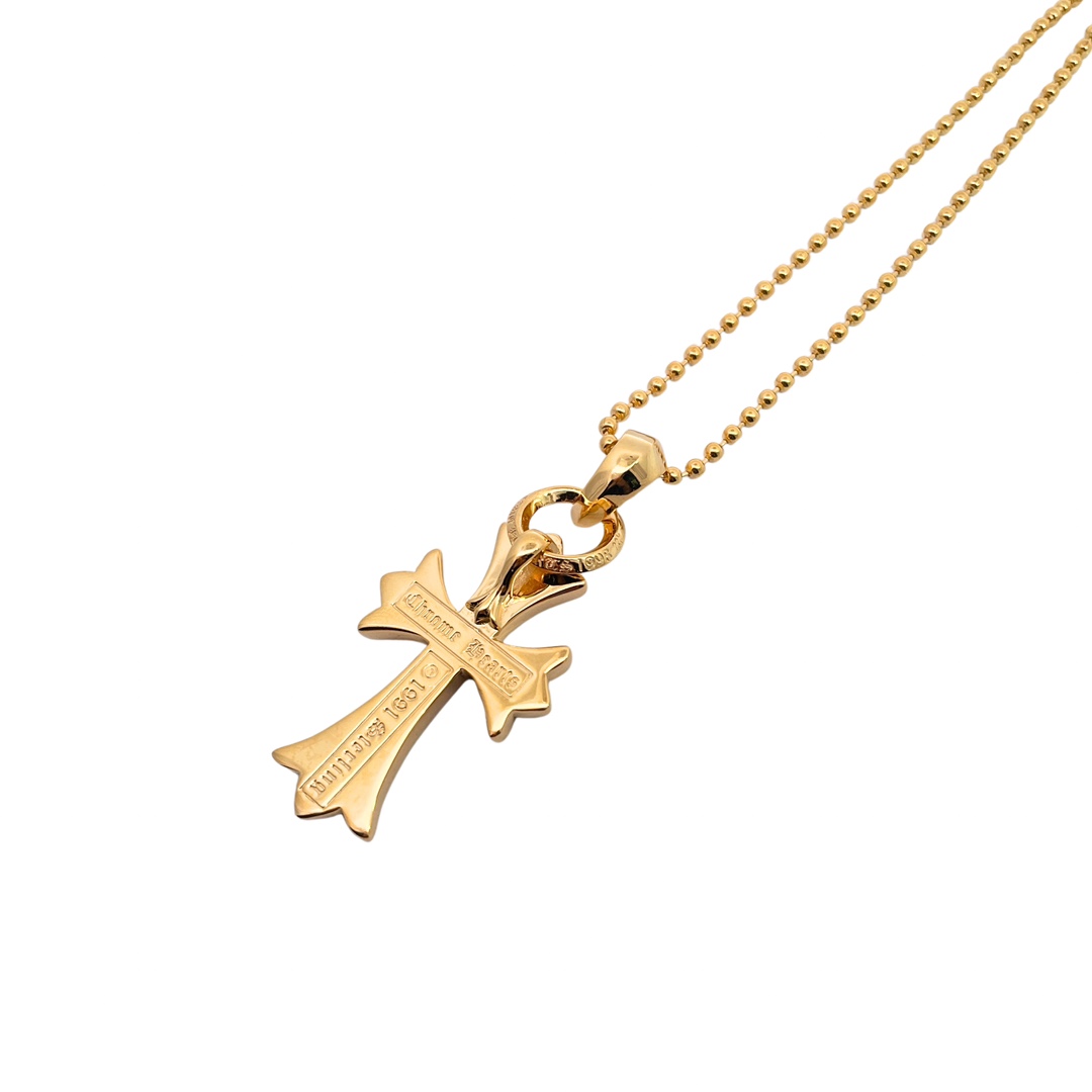 CH Gold-Plated Green Diamond Teardrop Cross - Image 3