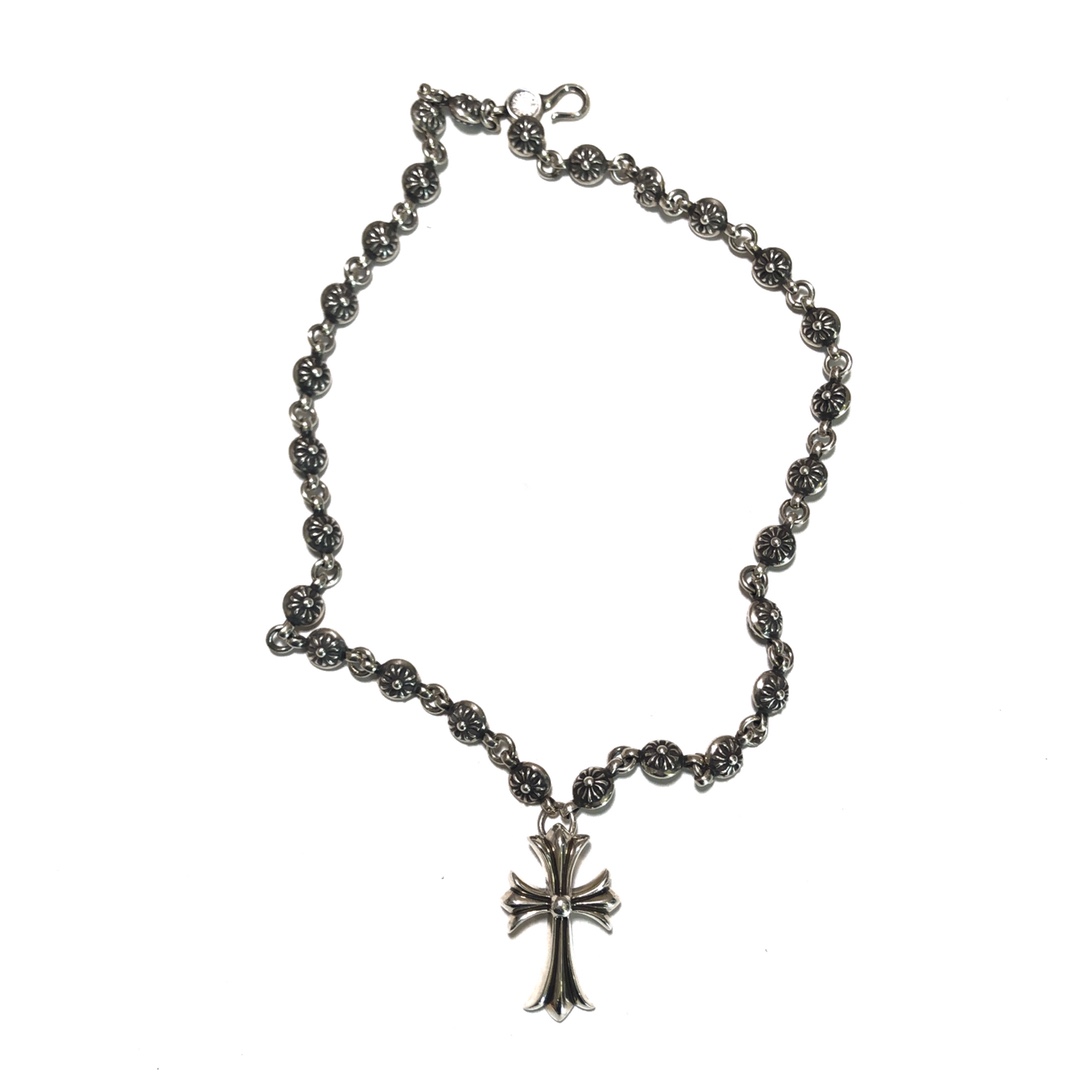 Chrome Hearts Cross-Shaped Bead Necklace