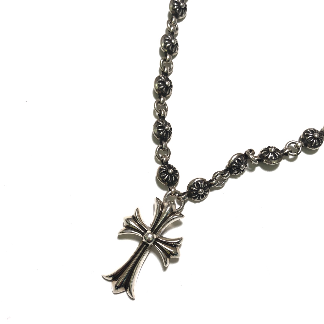 Chrome Hearts Cross-Shaped Bead Necklace - Image 3