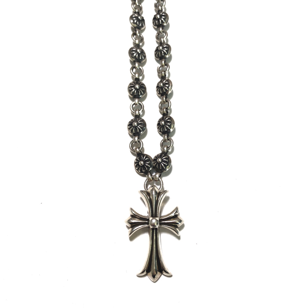 Chrome Hearts Cross-Shaped Bead Necklace - Image 4