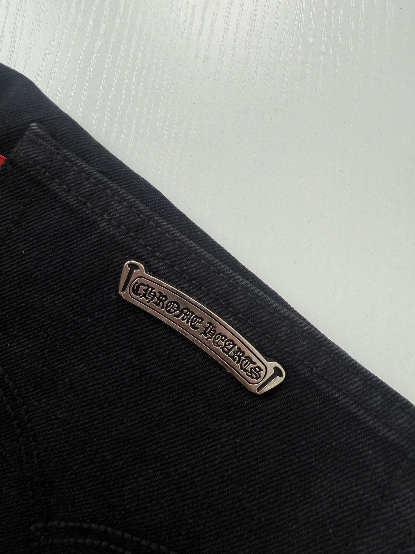 Chrome Hearts Multicolored Patchwork Leather Cross-Design Jeans - Image 11